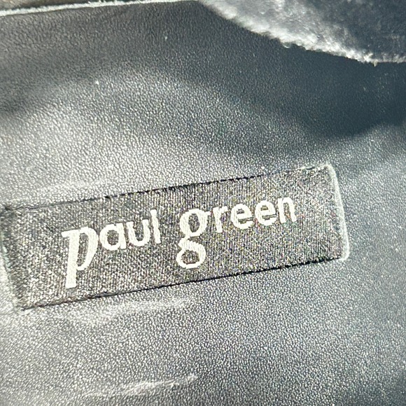 Paul Green Womens Peep-Toe Black Embossed Leather Ankle Side Zip Booties - 7.5‎ - Picture 9 of 10